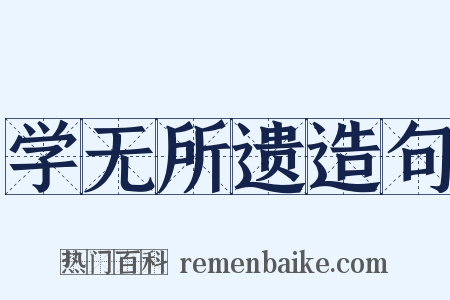 学无所遗造句是什么意思的图片